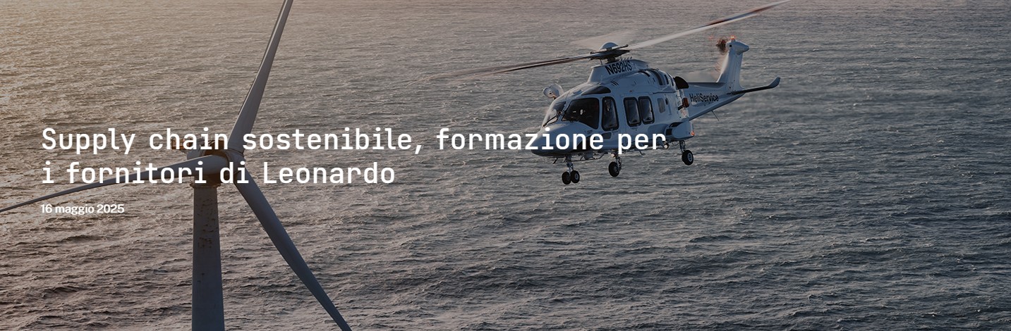 Foto supply chain sostenibile - sito di Leonardo S.p.A.