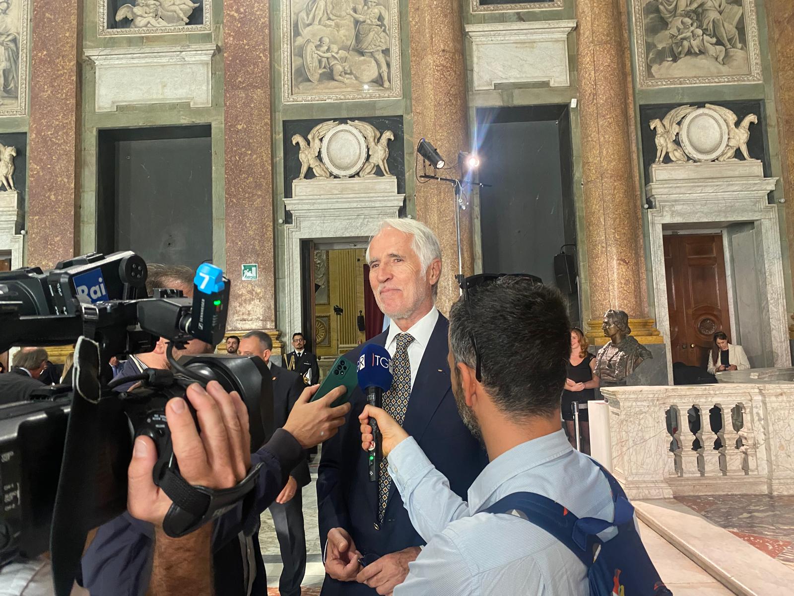 Intervista a Giovanni Malagò durante la Cerimonia Colombiana