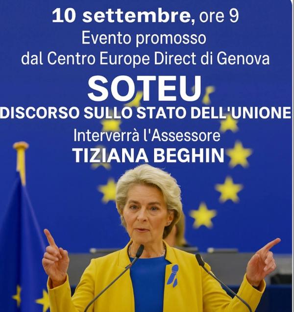 Locandina sull'evento pubblico sul discorso annuale sullo Stato dell'Unione Europea